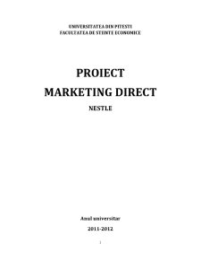 Marketing Direct Nestle - Pagina 1