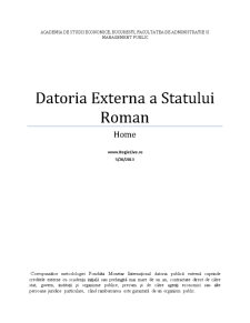 Datoria externă a statului român - Pagina 1