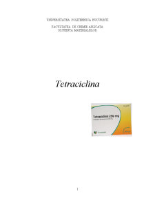 Tetraciclină - Pagina 1