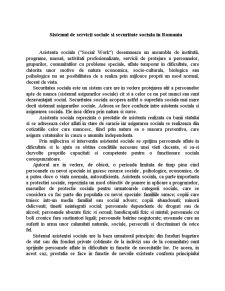 Sistemul de servicii sociale și securitate socială în România - Pagina 1
