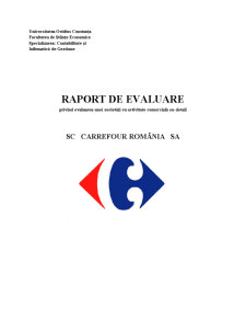 Raport de Evaluare SC Carrefour România SA - Pagina 1