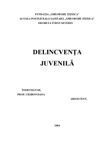 Delicvența juvenilă - Pagina 1
