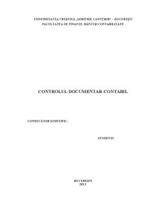 Controlul Documentar-Contabil - Pagina 1