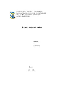 Raport Statistică Socială - Pagina 1