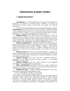 Termotehnică și Mașini Termice - Pagina 1