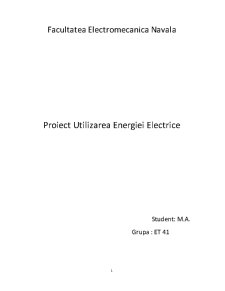 Utilizarea Energiei Electrice - Pagina 1