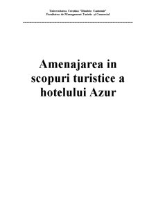 Amenajarea în Scopuri Turistice a Hotelului Azur - Pagina 1