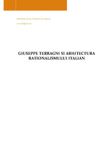 Giuseppe Terragni și arhitectura raționalismului italian - Pagina 1