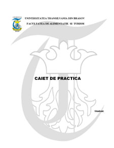 Caiet de practică - Cabana Postăvaru - Pagina 1