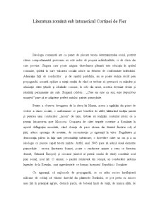 Literatura Română Sub Întunericul Cortinei de Fier - Pagina 1