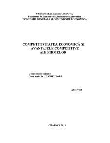 Competitivitatea Economică și Avantajele Competitive ale Firmelor - Pagina 1