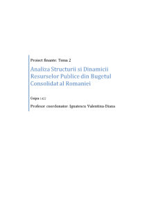Analiza structurii și dinamicii resurselor publice din bugetul consolidat al României - Pagina 1