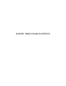 Raport prelucrări statistice - Pagina 1