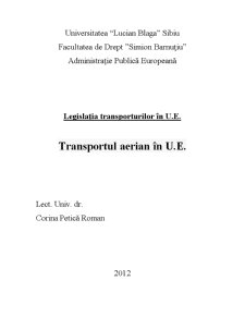 Transportul aerian în Uniunea Europeană - Pagina 1