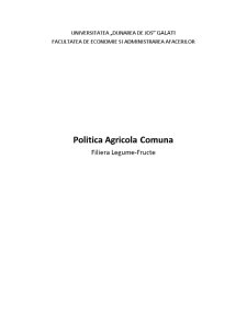 Politicq Agricolă Comună - filiera legume-fructe - Pagina 1