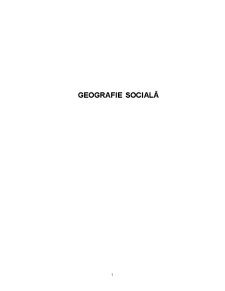 Geografie Socială - Pagina 1