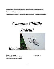 Identifiacarea resurselor agroturistice din Localitatea Chiliile Județul Buzău - Pagina 1