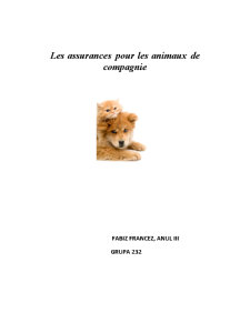 Les assurances pour les animaux de compagnie - Pagina 1
