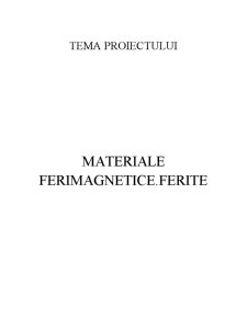 Materiale Ferimagnetice. Ferite - Pagina 2
