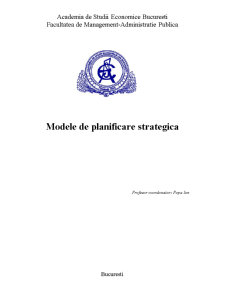 Modele de planificare strategică - Pagina 1