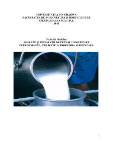 Tehnologia obținerii laptelui de consum - aparatură și utilaje - Pagina 1