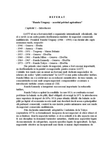 Runda Uruguay - acordul privind agricultura - Pagina 1