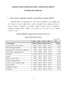 Analiza execuției bugetare a cheltuielilor Orașului Ploiești - Pagina 1