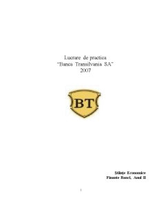 Lucrare de Practica - Banca Transilvania SA - Pagina 1