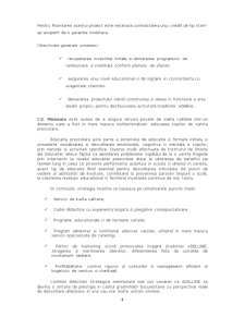 Plan de management pentru înființarea unei unități de învățământ preșcolar - Grădinița Particulară Adelline - Pagina 4