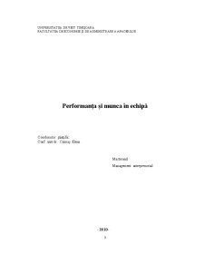 Performanța și Munca în Echipă - Pagina 2