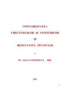 Contabilitatea Cheltuielilor și Veniturilor la SC Alfa SRL - Pagina 2