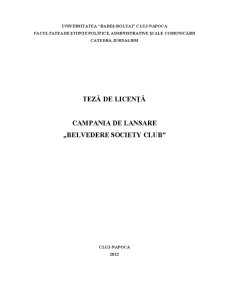 Campania de Lansare Belvedere Society Club - Pagina 1
