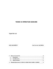 Tehnici și operațiuni bancare - Pagina 1
