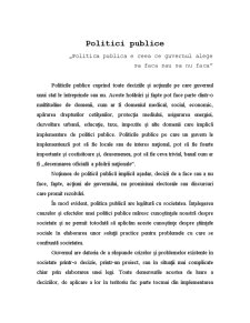 Politici Publice - Pagina 1
