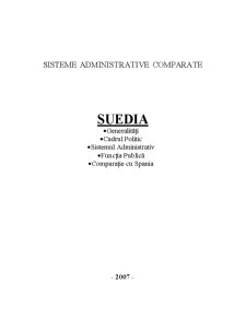 Suedia - Sisteme Administrative Comparate - Pagina 1