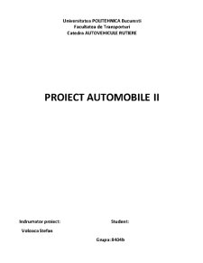 Proiectarea schimbătorului de viteze mecanic și puntea din față cu suspensia sa pentru un autovehicul - Pagina 1
