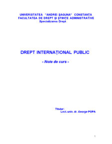 Drept Internațional Public - Pagina 1