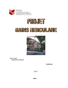 Projet au Francais - Bains Herculane - Pagina 1