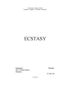Metode de Analiza și Depistare - Ecstasy - Pagina 1