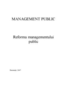 Reforma managementului public - Pagina 1