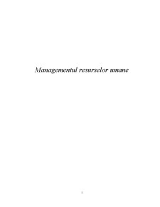 Managementul Resurselor Umane - SC Select Grup SA - Pagina 1