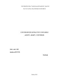 Convergențe și Practici Contabile - Pagina 1