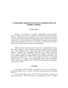 A transnational approach of research developments in maritime transport - Pagina 1