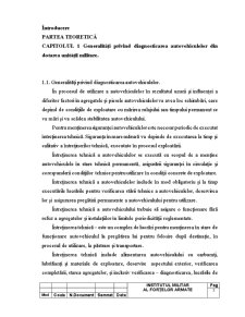 Generalități privind Diagnosticarea Autovehiculelor din Dotarea Unității Militare - Pagina 1