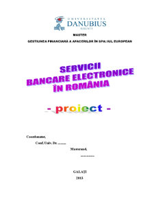 Servicii Bancare Electronice în România - Pagina 1