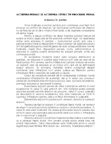 Acțiunea Penală și Acțiunea Civilă în Procesul Penal - Pagina 1