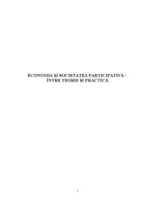 Economia și Societatea Participativă - Între Teorie și Practică - Pagina 1
