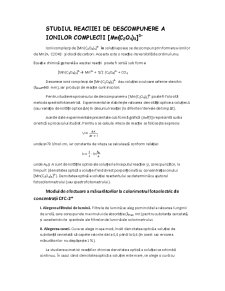 Studiul unor Reacții Caracteristice Ionilor Complecși - Pagina 2