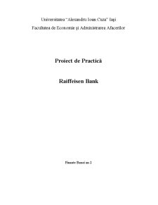 Proiect de Practică Raiffeisen Bank - Pagina 1