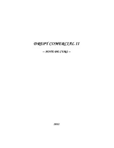 Drept Comercial II - Pagina 1